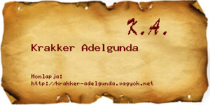 Krakker Adelgunda névjegykártya
